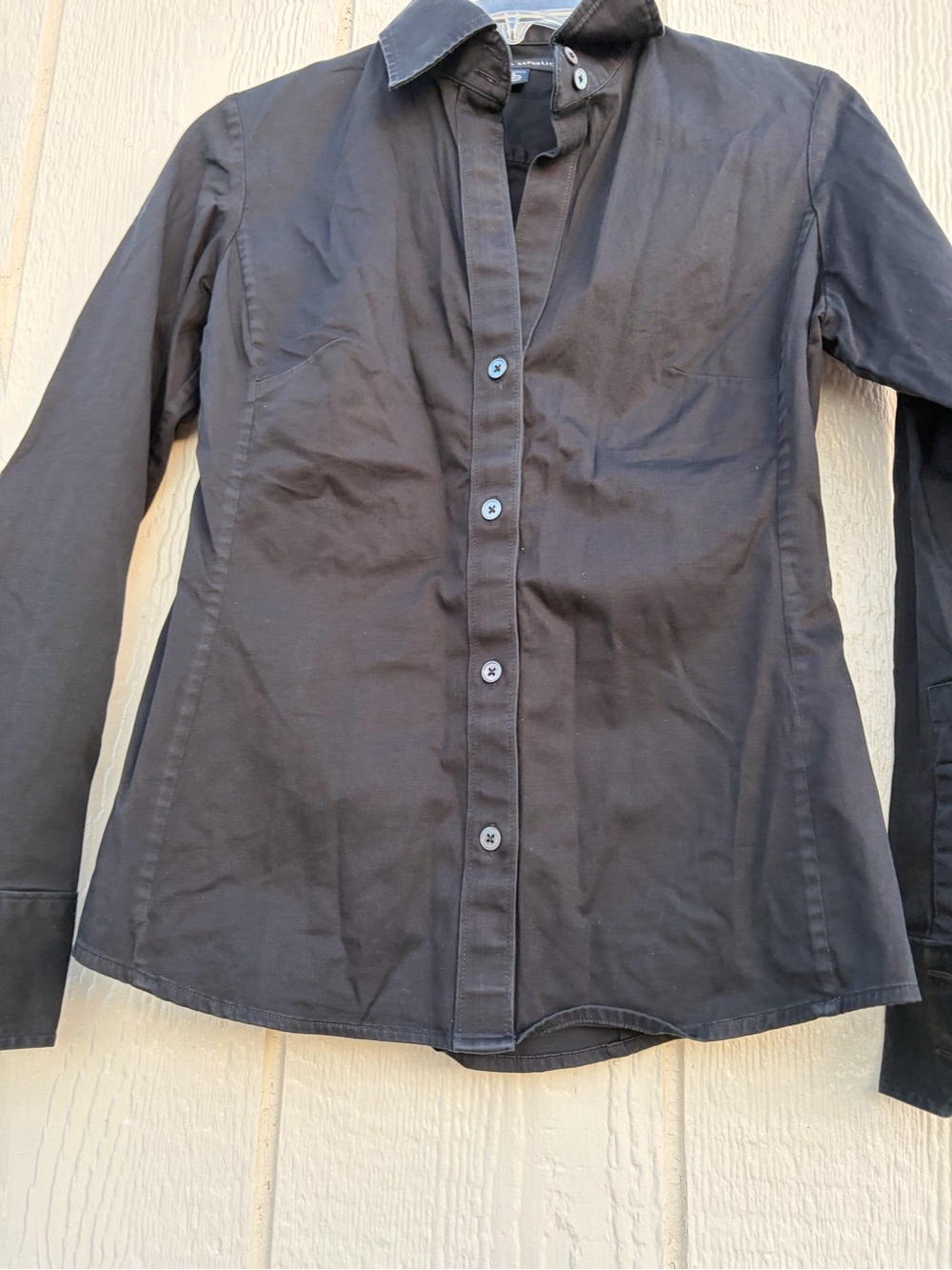 Banana Republic Black Button-Down Dress Shirt Women’s Size S - Picture 4 of 16